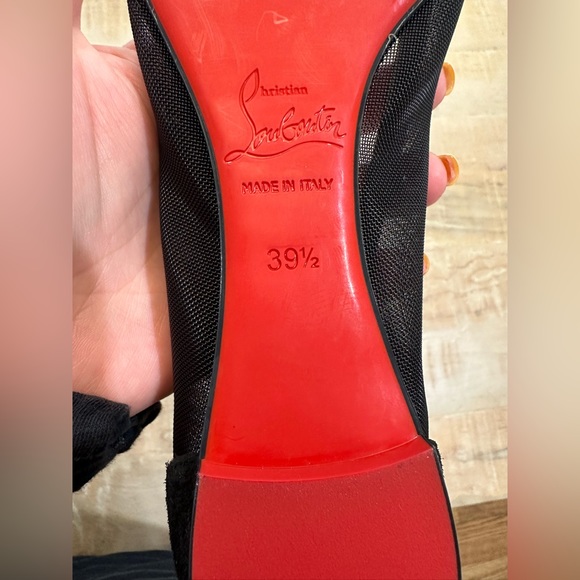 Christian Louboutin Galativi suede and mesh point toe flats shoes - Picture 16 of 16